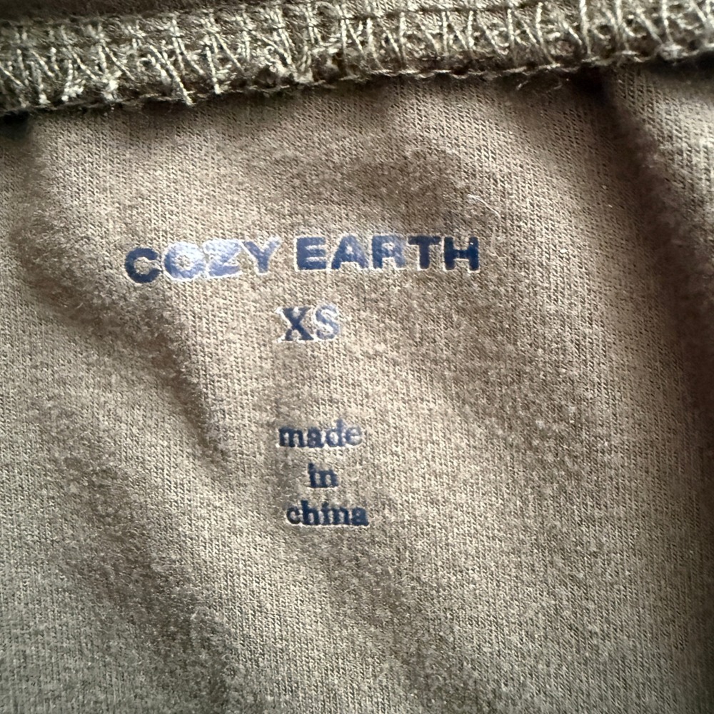 Cozy Earth Brushed Bamboo‎ XS Olive Green Midi Skirt Drawstring Comfy Athleisure - Picture 7 of 9